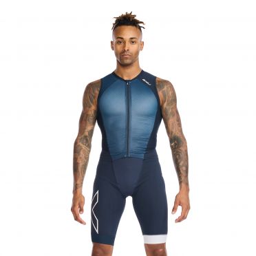 2XU Light speed front zip trisuit armellos Blau Herren