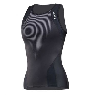 2XU Perform Ärmellos Tri Top Schwarz/Shadow Damen