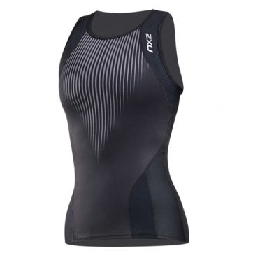 2XU Perform Ärmellos Tri Top Schwarz/Shadow Damen 