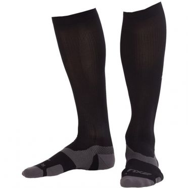 2XU Vectr merino LC Full Lenght Kompression hoche socken Schwarz 