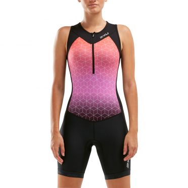 2XU Active Ärmellos Trisuit Schwarz/Rosa Damen