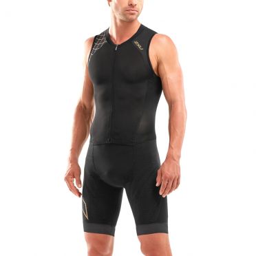 2XU Compression Ärmellos Trisuit Schwarz/Gold Herren