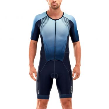 2XU Perform Kurzarm Trisuit Blau Herren