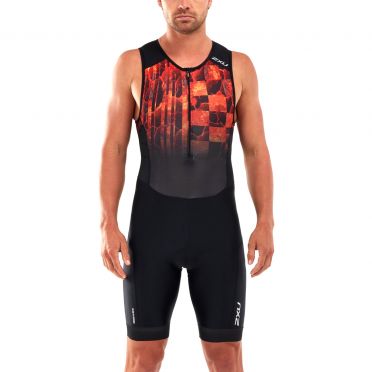2XU Perform Ärmellos Trisuit Schwarz/Rot Herren