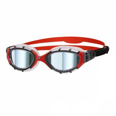 Zoggs Predator flex titanium Schwimmbrille Rot/Schwarz