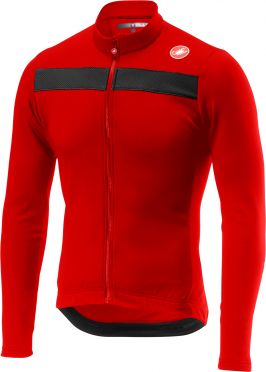 Castelli Puro 3 Radtrikot lange Ärmel Rot Herren 