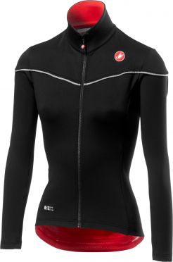 Castelli Nelmezzo ros W Radtrikot lange Ärmel Schwarz Damen