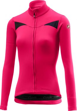 Castelli Sinergia Radtrikot lange Ärmel Magenta Damen