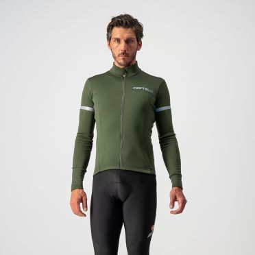 Castelli Fondo 2 Langarm Radtrikot Grun Herren 