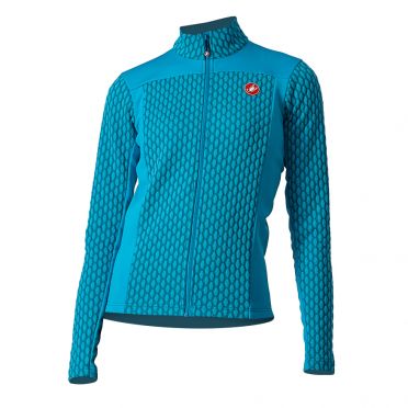 Castelli Sfida 2 Radtrikot lange Ärmel Blau Damen