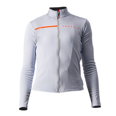 Castelli Sinergia 2 Radtrikot lange Ärmel Silbergrau Damen