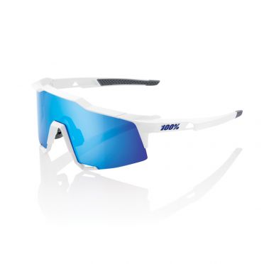 100% Speedcraft Sportbrillen Weiß mit hiper lens Blau