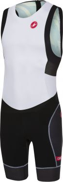 Castelli Short distance race Trisuit Rückreißverschluss Ärmellos Weiß/Schwarz Herren