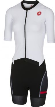 Castelli All out W speed Trisuit Kurzen Ärmel Weiß/Schwarz Damen