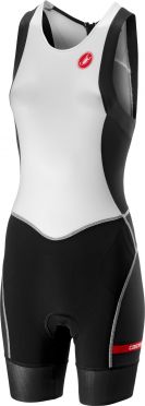 Castelli Free W tri ITU suit Rückreißverschluss Ärmellos Weiß/Schwarz Damen