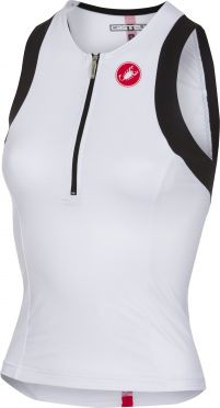 Castelli Free W tri singlet Weiß/Schwarz Damen