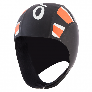 Orca Neopren thermal swimcap Schwarz/Orange