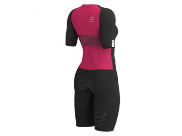 Compressport Aero Trisuit Kurzarm Schwarz Damen