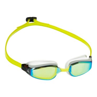 Aqua Sphere Fastlane mirror Schwimmbrille weiss/gelb 