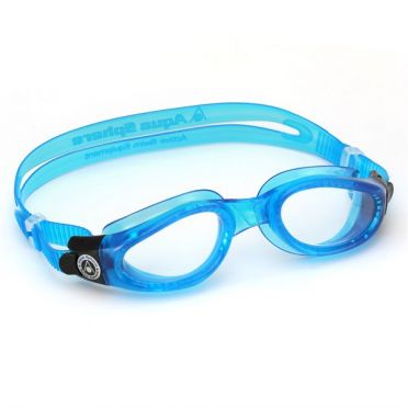 Aqua Sphere Kaiman Schwimmbrille transparenter Linse blau