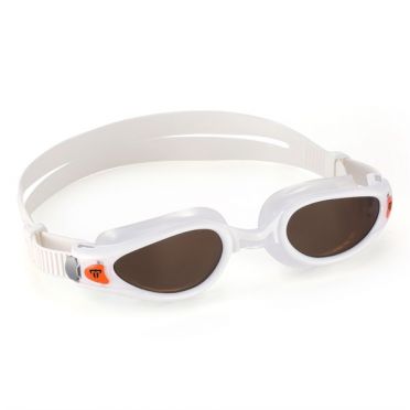 Aqua Sphere Kaiman EXO Schwimmbrille mit polarisierten Linsen weiß/orange