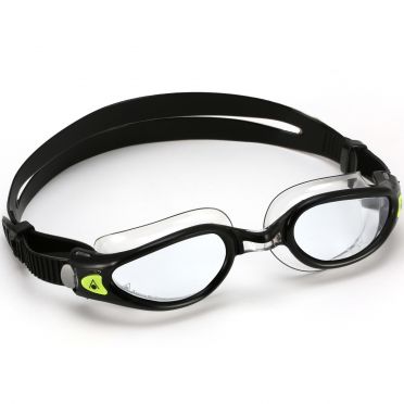 Aqua Sphere Kaiman EXO klare Linse Schwimmbrille Schwarz/Silber