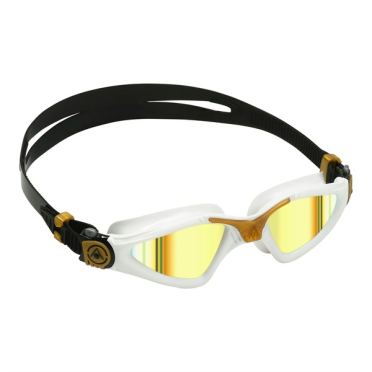 Aqua Sphere Kayenne Titanium Mirror Linse Schwimmbrille Weiss/Gold 