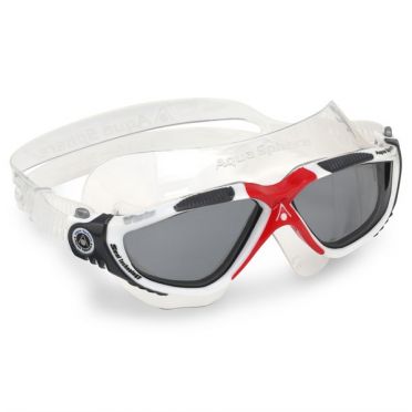 Aqua Sphere Vista dunkle Linse Schwimmbrille Silber/Rot