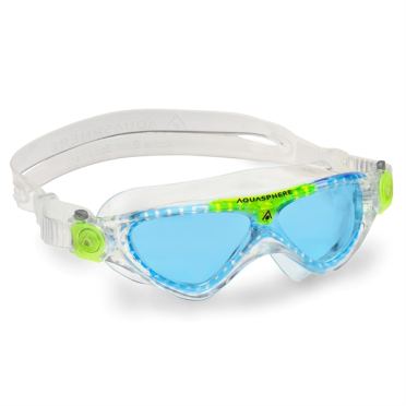 Aqua Sphere Vista Junior blaue Linse Schwimmbrille Transparant/Grun 