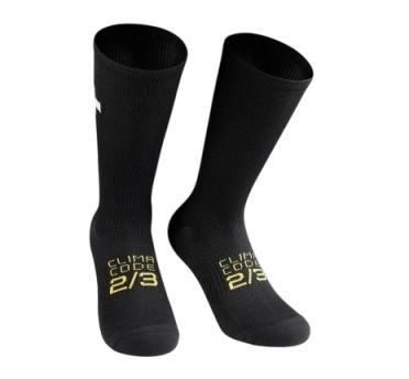 Assos spring/fall P1 radsocken schwarz unisex 