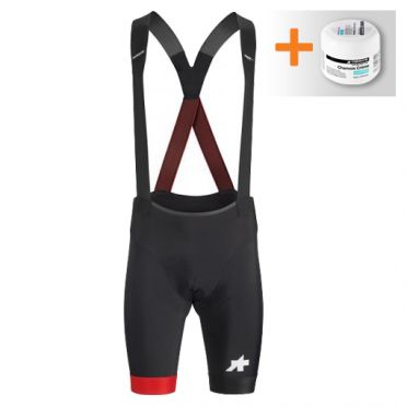 Assos S9 Equipe RS Trägerhose Schwarz/Rot Herren