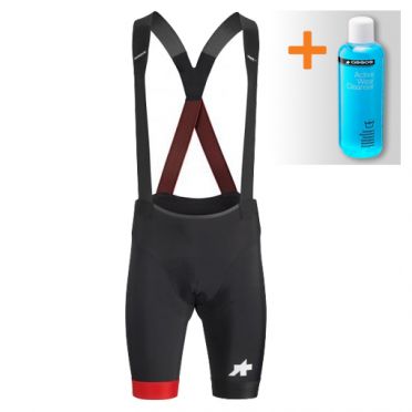Assos S9 Equipe RS Trägerhose Schwarz/Rot Herren