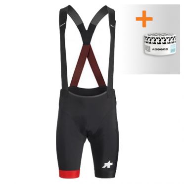 Assos S9 Equipe RS Trägerhose Schwarz/Rot Herren