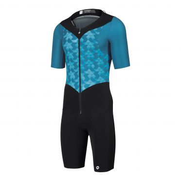 Assos Trisuit Triator SS speedsuit Kurzarm Blau Herren 