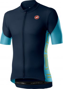 Castelli Entrata V Kurzarmtrikot Savile Blau Herren