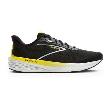 Brooks Launch 12 Laufschuhe Black/Cyber Yellow/Oyster Herren 