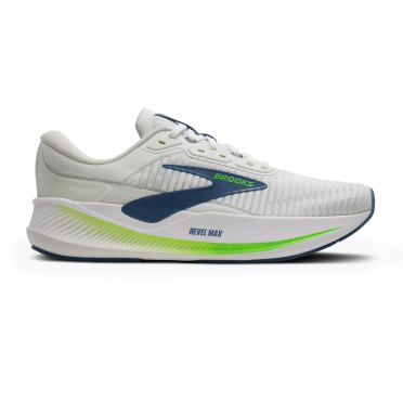 Brooks Revel Max Laufschuhe White/Moonlight/Green Gecko Herren 
