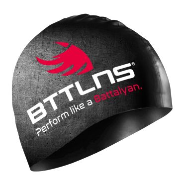 BTTLNS Absorber 2.0 Silicone Badekappe Onyx Schwarz/Rot 