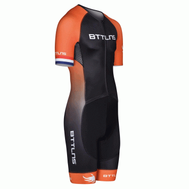 BTTLNS Typhon 2.0 Trisuit Kurzen Ärmel Schwarz/Orange Herren 