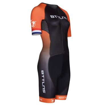 BTTLNS Typhon 2.0 Trisuit Kurzarm 2022 Schwarz/Orange Damen 