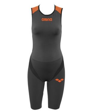 Arena Carbon pro Front zip Ärmellos Trisuit Schwarz Damen