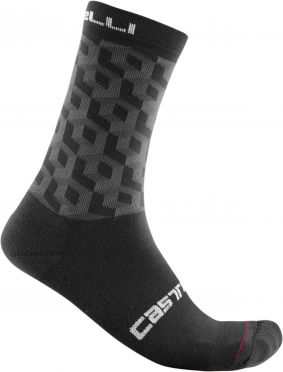 Castelli Cubi 18 Radsocken Schwarz Herren
