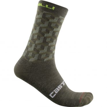 Castelli Cubi 18 Radsocken Grün Herren