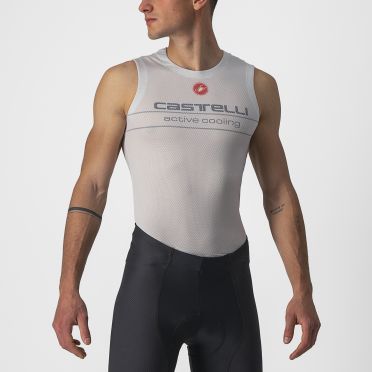 Castelli Active Cooling Unterwäsche Armellos Silbergrau Herren 