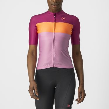 Castelli Aero Pro W Kurzarm Radtrikot Rosa Damen 