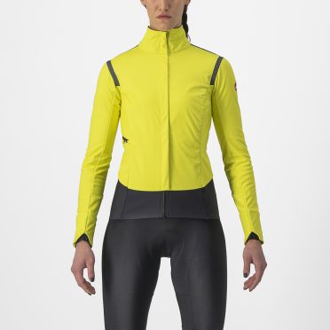 Castelli Alpha RoS Radtrikot langarm Grun/Gelb Damen 