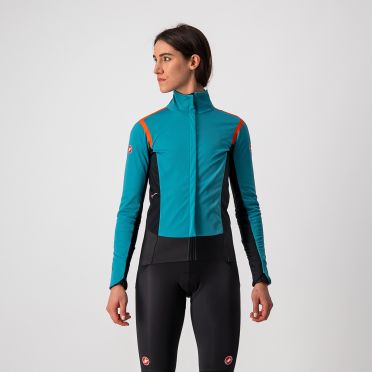 Castelli Alpha RoS Radtrikot lange Ärmel Blau Damen 