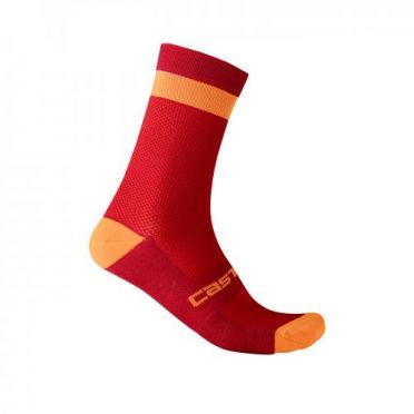 Castelli Alpha 18 Radsocken Rot Herren 