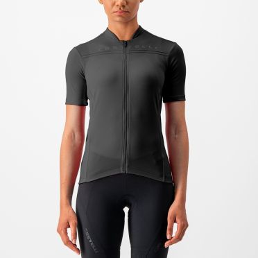 Castelli Anima 4 Radtrikot Kurzarm Schwarz Damen 