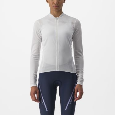 Castelli Anima 4 Radtrikot Langarm Weiss Damen 